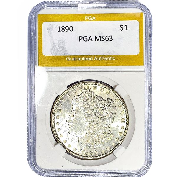 1890 Morgan Silver Dollar PGA MS63