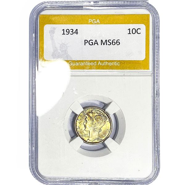 1934 Mercury Silver Dime PGA MS66