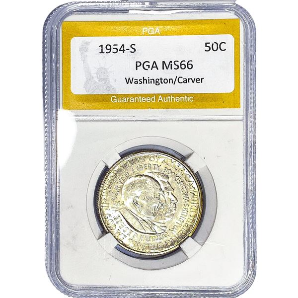 1954-S Washington Carver Half Dollar PGA MS66