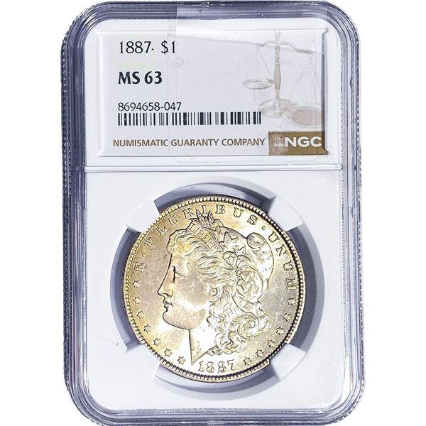 1887 Morgan Silver Dollar NGC MS63