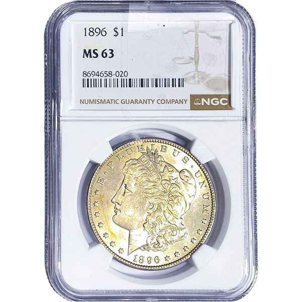 1896 Morgan Silver Dollar NGC MS63