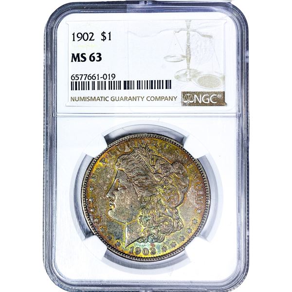 1902 Morgan Silver Dollar NGC MS63