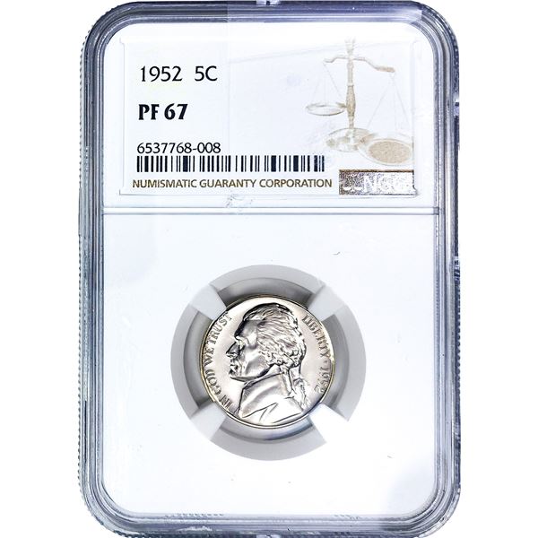 1952 Jefferson Nickel NGC PF67