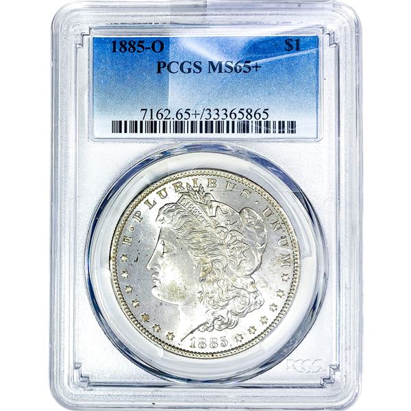 1885-O Morgan Silver Dollar PCGS MS65+