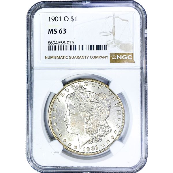 1901-O Morgan Silver Dollar NGC MS63