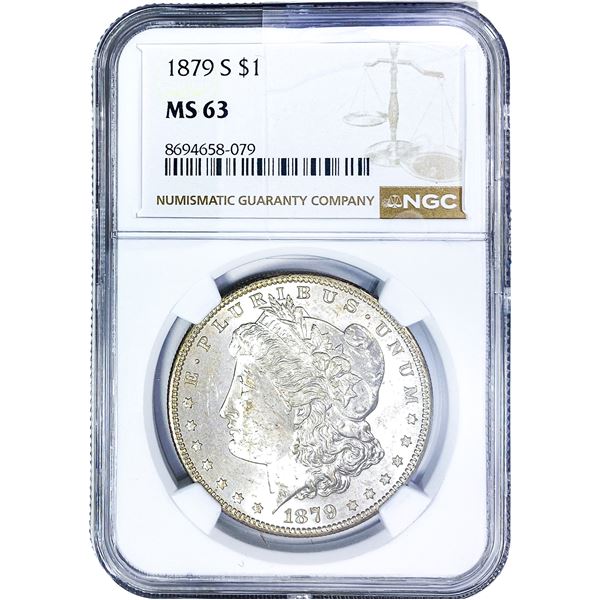 1879-S Morgan Silver Dollar NGC MS63