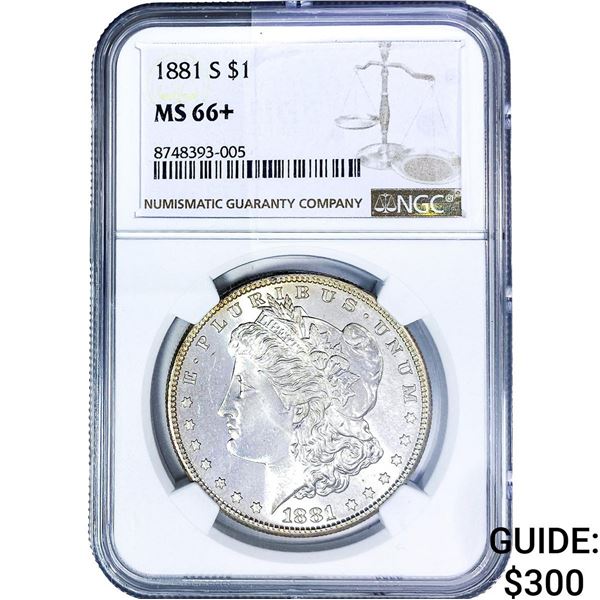 1881-S Morgan Silver Dollar NGC MS66+