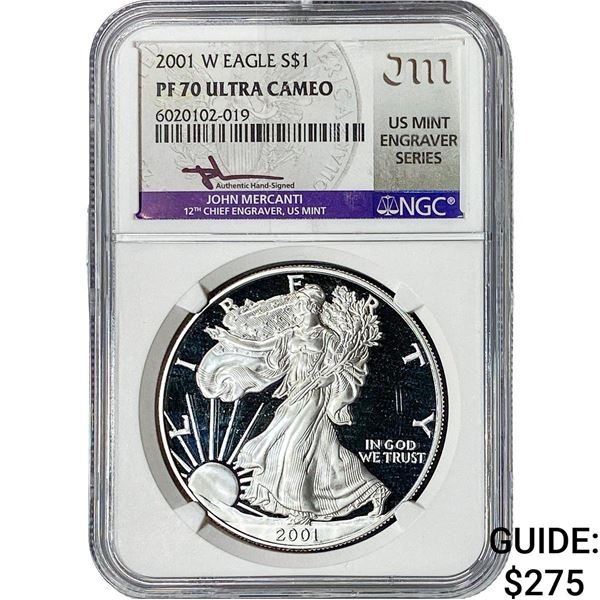 2001-W Silver Eagle NGC PF70 Ultra Cameo