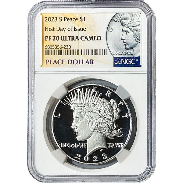 2023-S Silver Peace Dollar NGC PF70 Ultra Cameo