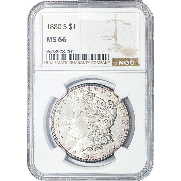 1880-S Morgan Silver Dollar NGC MS66