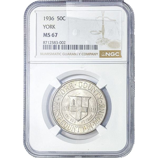 1936 York Half Dollar NGC MS67