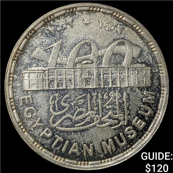2002 Egypt 1 Silver Pound UNCIRCULATED