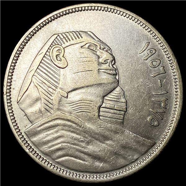 1956 Egypt Silver 20 Piastres UNCIRCULATED