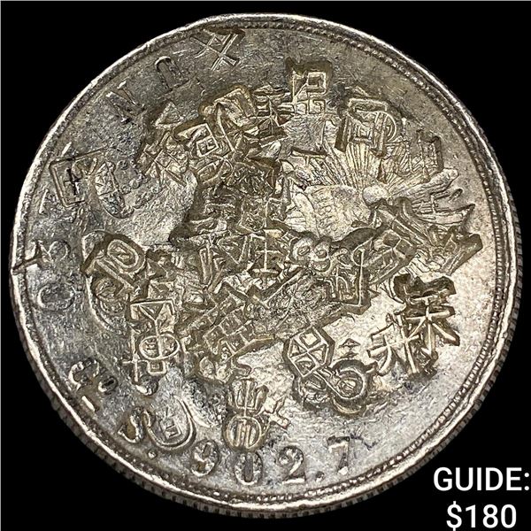 Mexico Silver 8 Reales Chopmarks NEARLY UNCIRCULATED