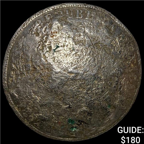 Mexico Silver 8 Reales Chopmarks NEARLY UNCIRCULATED