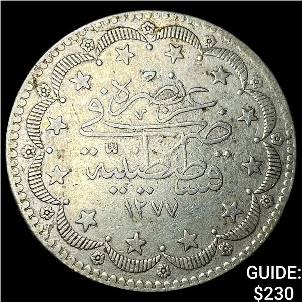 [1277] 1861 Turkey Silver 20 Kurush