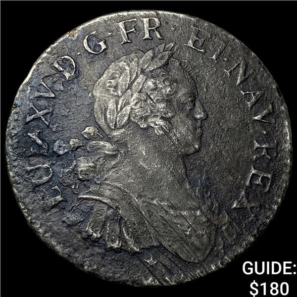 1725 France SIlver 1/8 Ecu
