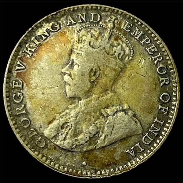 1928 Ceylon Silver 10 Cents