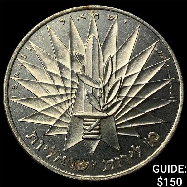 1967 Isreal Silver 10 Lirot Proof