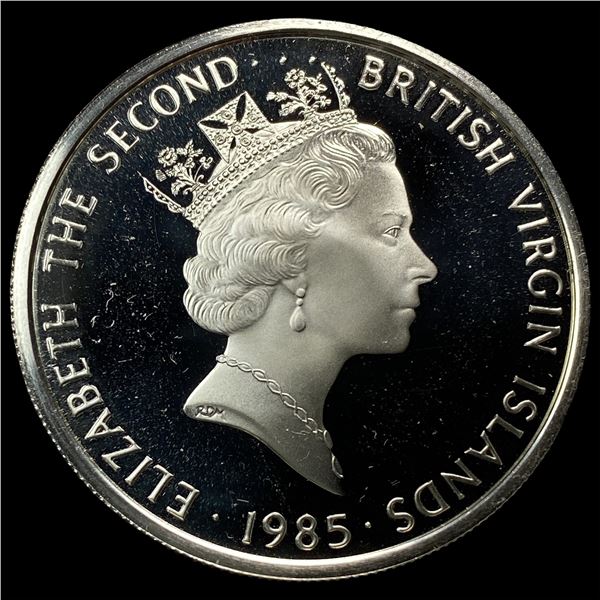 1985 British Virgin Isl. Silver 20 Dollars Proof