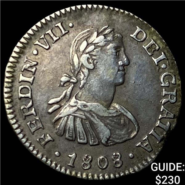 1808-TH Mexico Ferdinand VII  Silver 1/2 Real