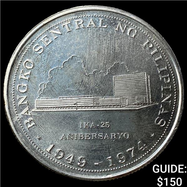 1974 Philippines Silver 25 Piso