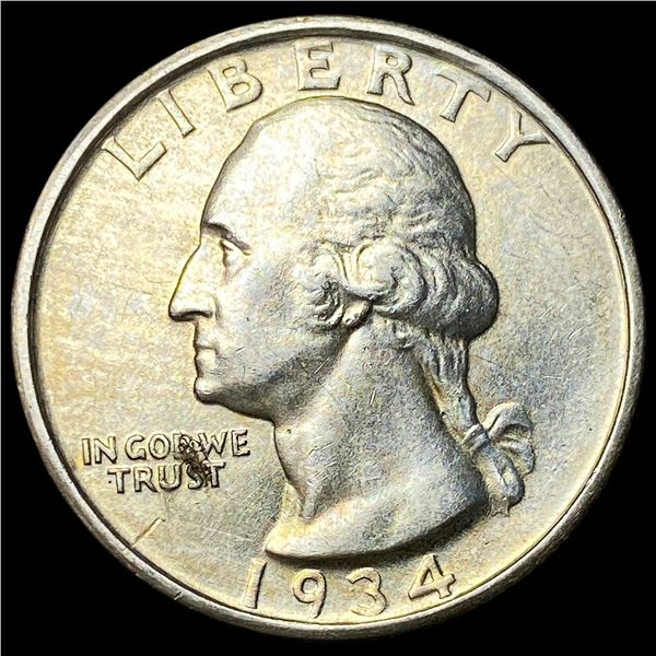 1934-D Silver Washington Quarter CHOICE AU