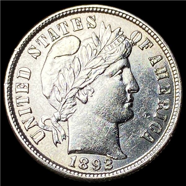 1892 Silver Barber Dime CHOICE BU