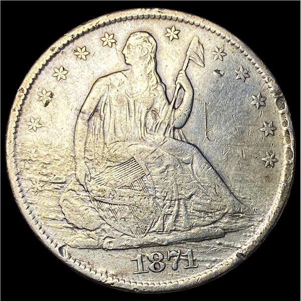 1871-S Silver Half Dollar NICELY CIRCULATED
