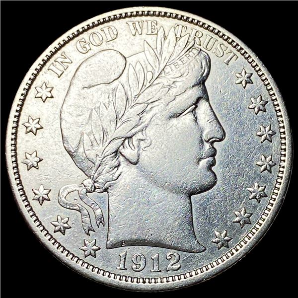 1912 Silver Half Dollar Barber CLOSELY  UNCIRCULATED