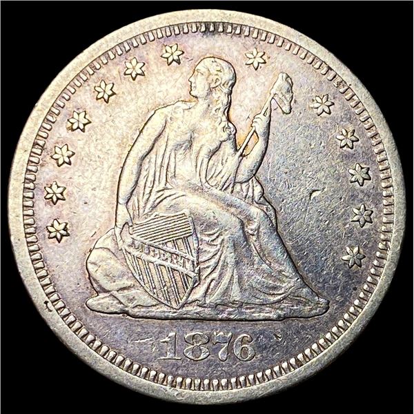 1876-S Silver Quarter Dollar NEARLY  UNCIRCULATED
