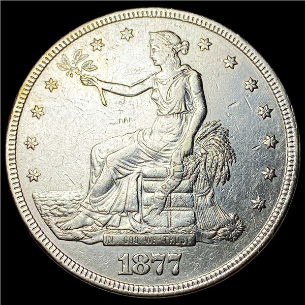 1877 Silver Trade Dollar CHOICE AU
