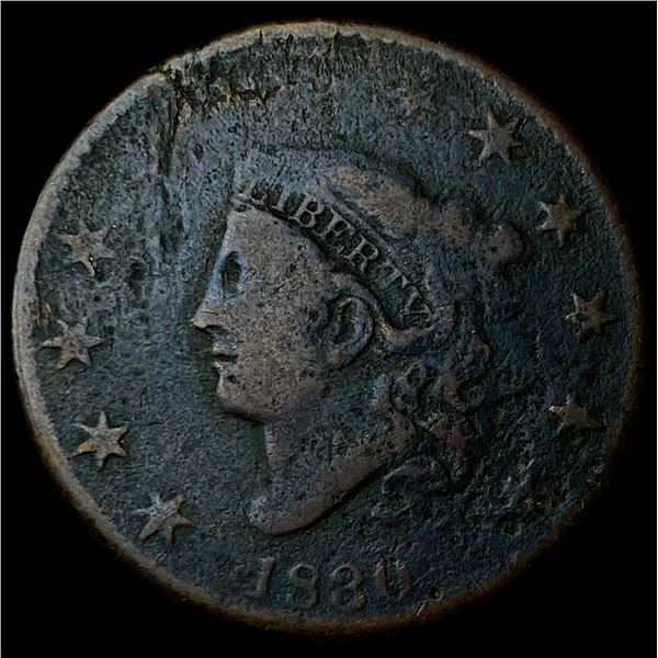 1830 Coronet Head Large Cent NICELY  CIRCULATED