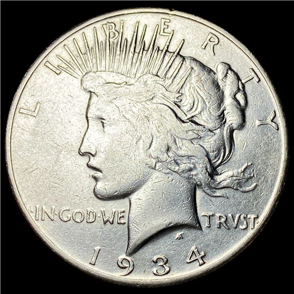 1934-S Silver Peace Dollar CHOICE AU