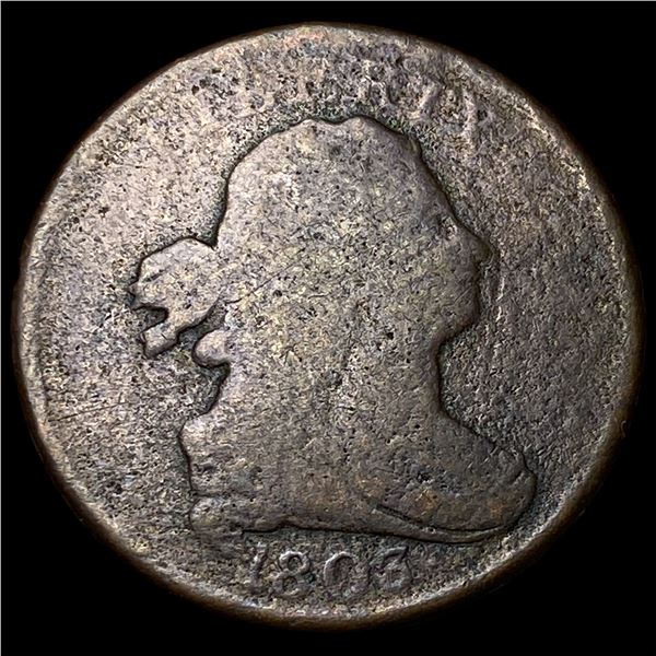 1803 Draped Bust Half Cent NEARLY  UNCIRCULATED