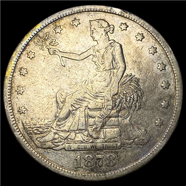 1878-S Silver Trade Dollar NEARLY  UNCIRCULATED