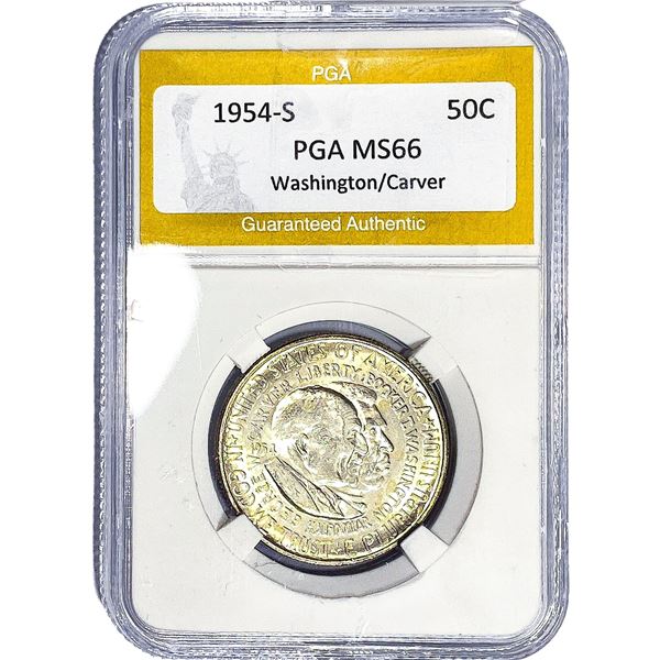 1954-S Washington Carver Half Dollar PGA MS66