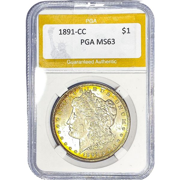 1891-CC Morgan Silver Dollar PGA MS63
