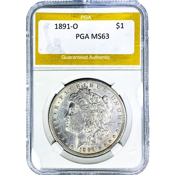 1891-O Morgan Silver Dollar PGA MS63
