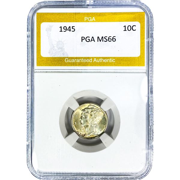 1945 Mercury Silver Dime PGA MS66