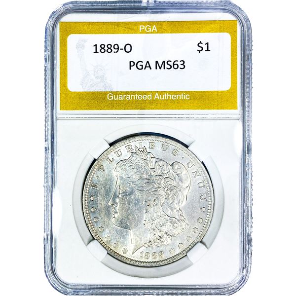1889-O Morgan Silver Dollar PGA MS63