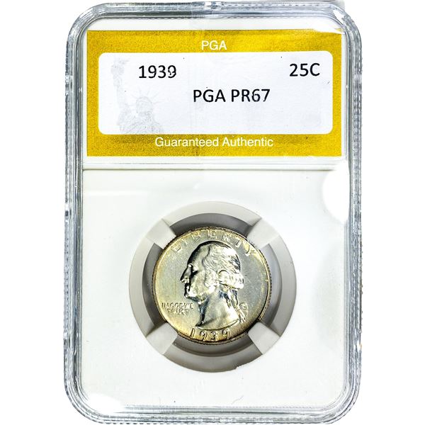 1939 Washington Silver Quarter PGA PR67