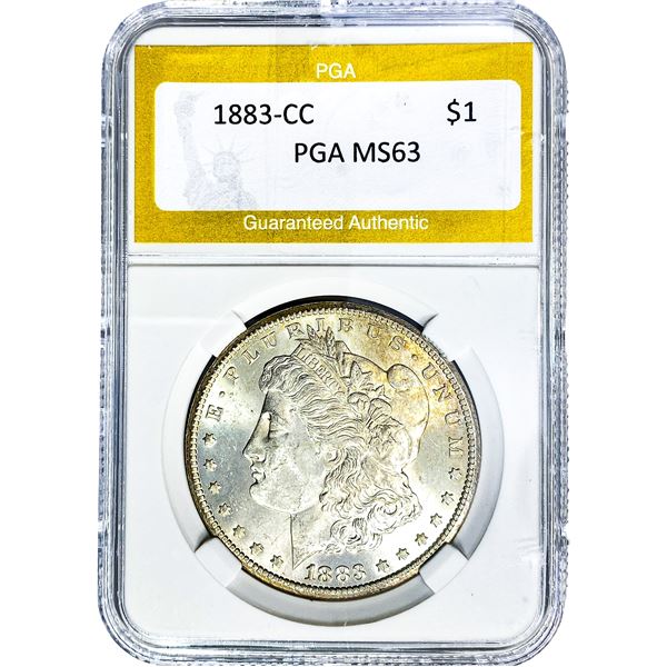 1883-CC Morgan Silver Dollar PGA MS63