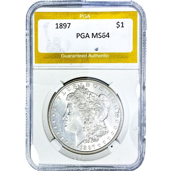 1897 Morgan Silver Dollar PGA MS64