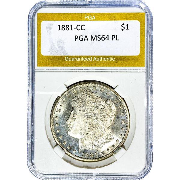 1881-CC Morgan Silver Dollar PGA MS64 PL