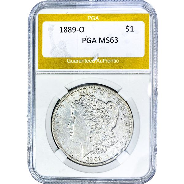 1889-O Morgan Silver Dollar PGA MS63