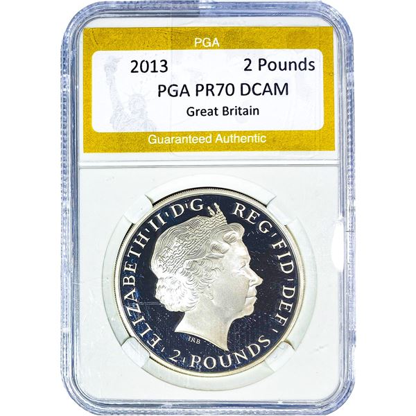 2013 2 Pounds Great Britain PGA PR70 DCAM