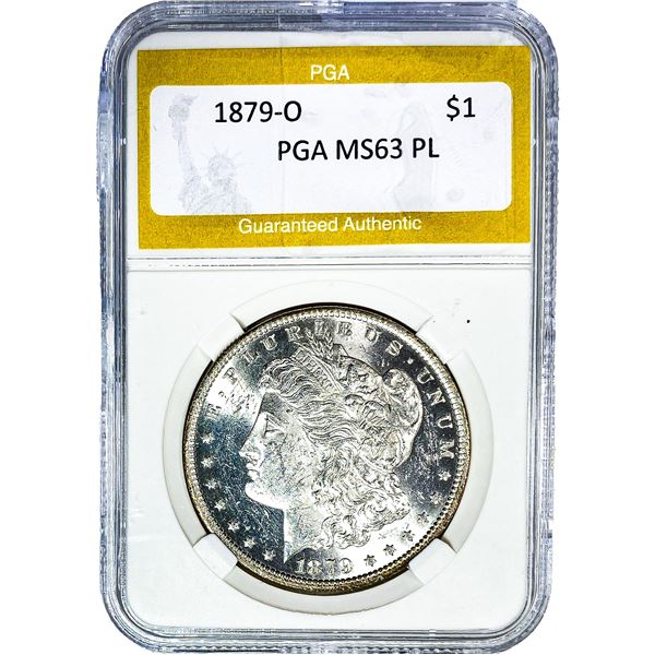 1879-O Morgan Silver Dollar PGA MS63 PL