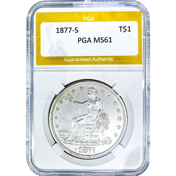 1877-S Silver Trade Dollar PGA MS61
