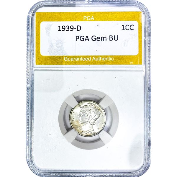 1939-D Mercury Silver Dime PGA BU